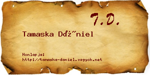 Tamaska Dániel névjegykártya